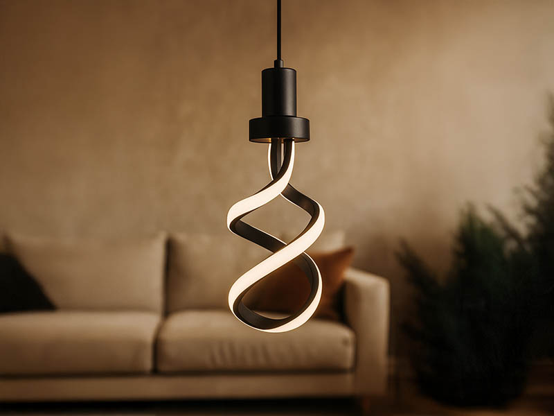 LAMPADA/Luminaria LED HELIX 12W 2500K LUZ QUENTE E-27 COD. 11080714 - TASCHIBRA