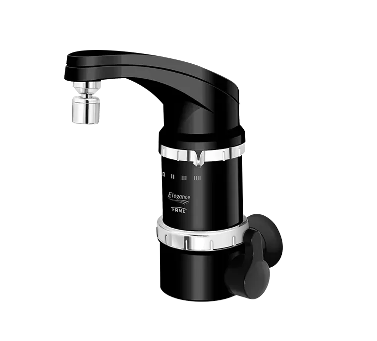 TORNEIRA ELETRICA 4T ELEGANCE PRETA P/ PAREDE 6800W 220V COD. 4318 / 1043182 - FAME