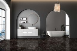 PISO HD 70X70CM RETIFICADO POLIDO PRETO CAIXA 3 43M² (7 PEÇAS) - ROCHAPRIME VICTORIA GRES
