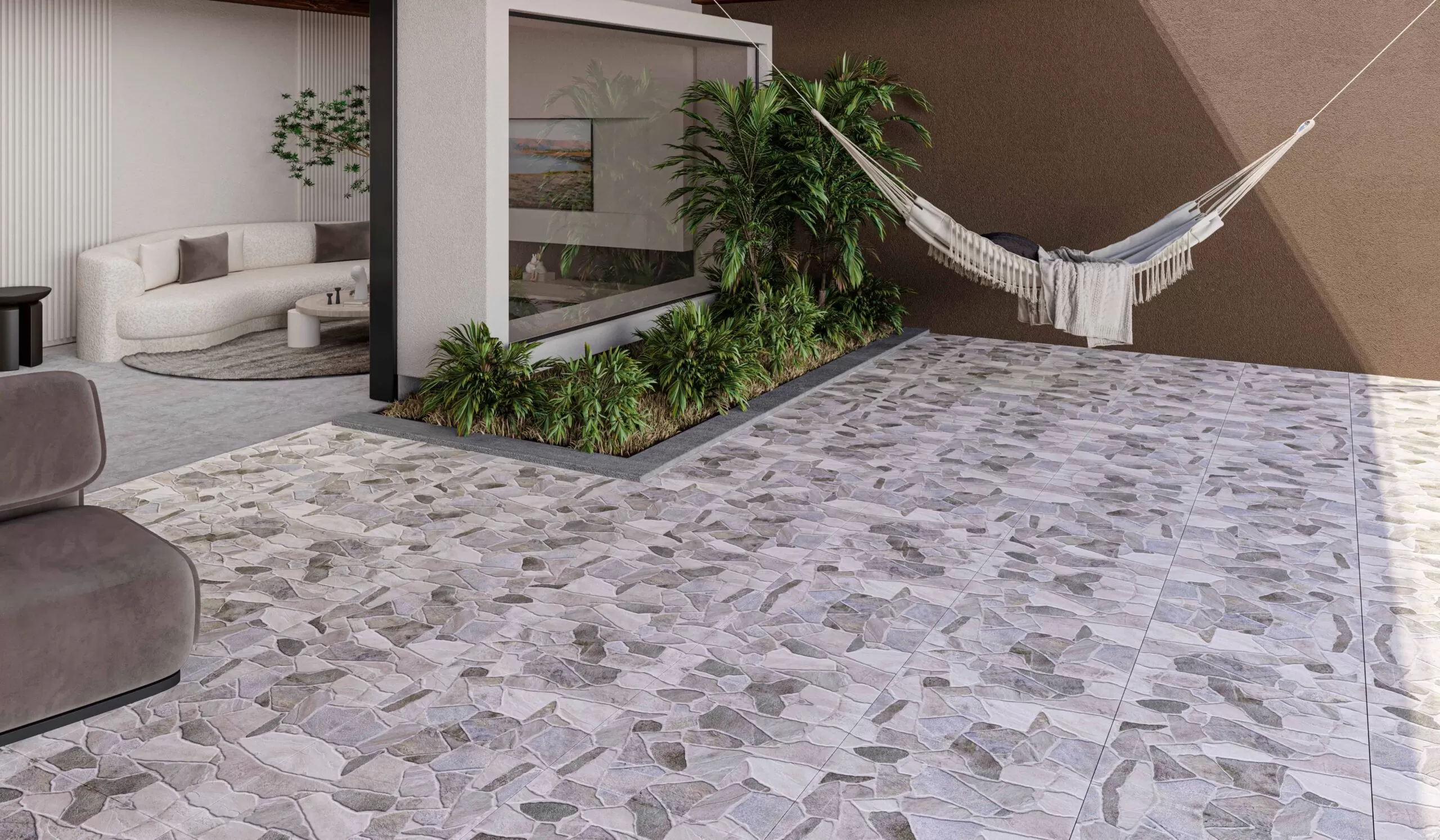 PISO CER MYKONOS GRAY 53x53CM CAIXA 2,81M² (10 PEÇAS)  - CEJATEL